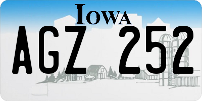 IA license plate AGZ252