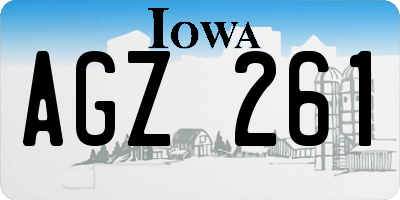 IA license plate AGZ261