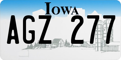 IA license plate AGZ277
