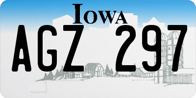 IA license plate AGZ297