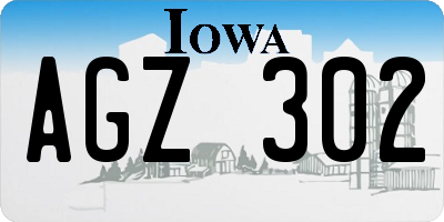 IA license plate AGZ302