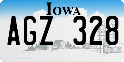 IA license plate AGZ328