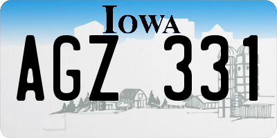 IA license plate AGZ331