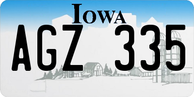 IA license plate AGZ335