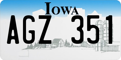 IA license plate AGZ351