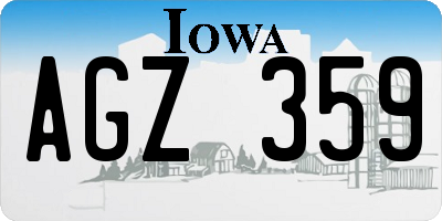 IA license plate AGZ359