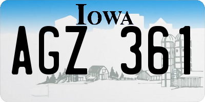 IA license plate AGZ361