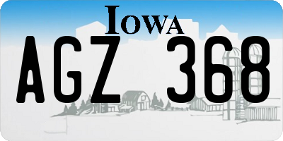 IA license plate AGZ368