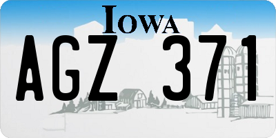 IA license plate AGZ371