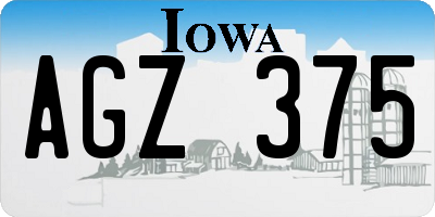 IA license plate AGZ375