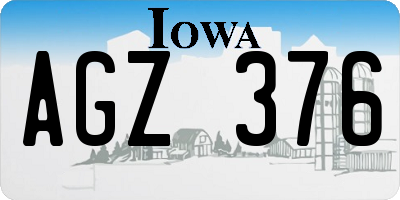 IA license plate AGZ376