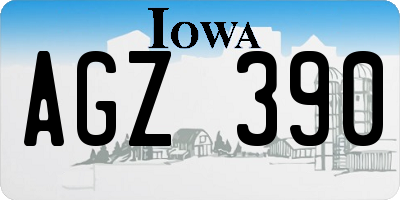 IA license plate AGZ390