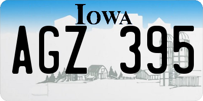 IA license plate AGZ395