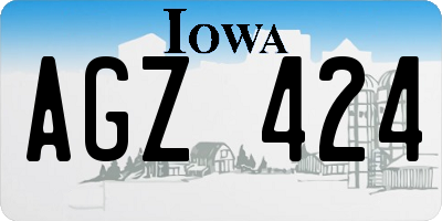 IA license plate AGZ424