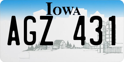 IA license plate AGZ431