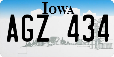 IA license plate AGZ434