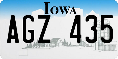 IA license plate AGZ435