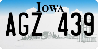 IA license plate AGZ439