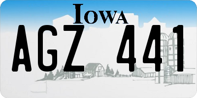 IA license plate AGZ441