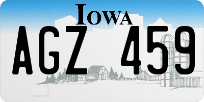 IA license plate AGZ459