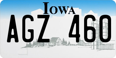 IA license plate AGZ460