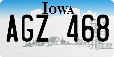 IA license plate AGZ468
