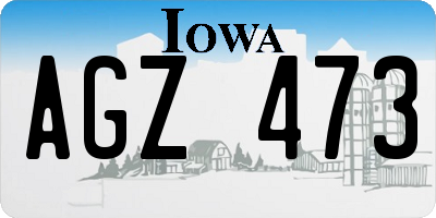 IA license plate AGZ473