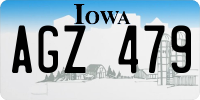 IA license plate AGZ479