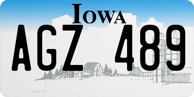 IA license plate AGZ489