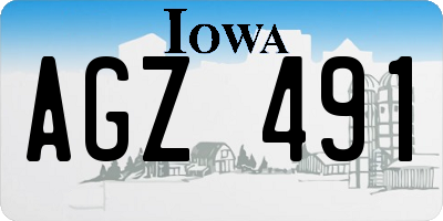 IA license plate AGZ491