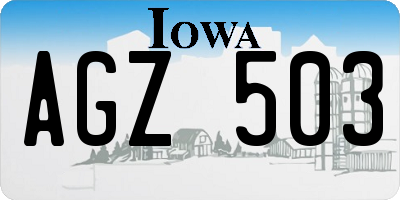 IA license plate AGZ503