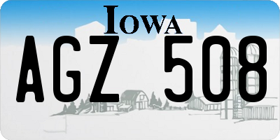 IA license plate AGZ508
