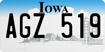 IA license plate AGZ519