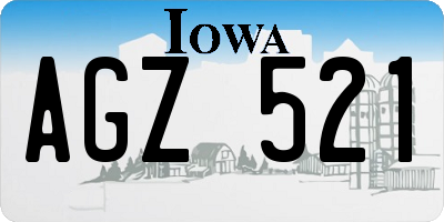 IA license plate AGZ521