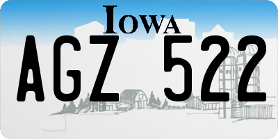 IA license plate AGZ522