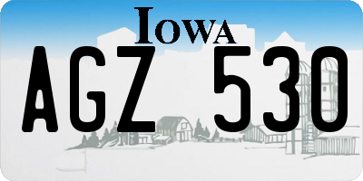 IA license plate AGZ530