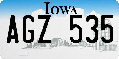 IA license plate AGZ535