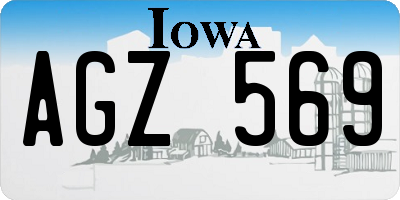 IA license plate AGZ569