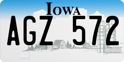 IA license plate AGZ572