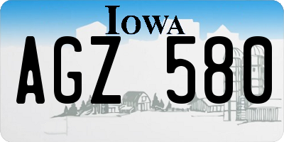 IA license plate AGZ580