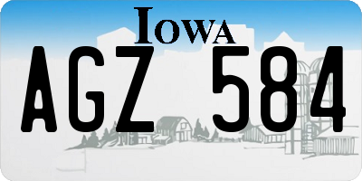 IA license plate AGZ584
