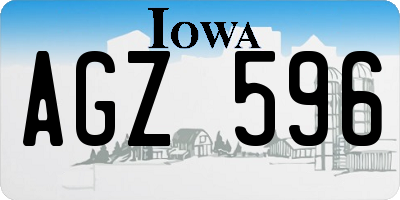 IA license plate AGZ596