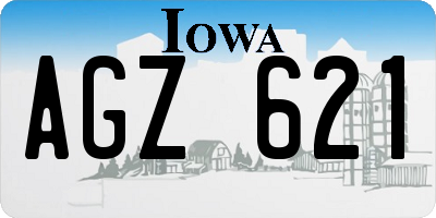IA license plate AGZ621