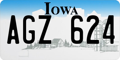 IA license plate AGZ624