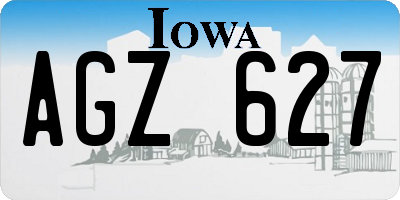 IA license plate AGZ627