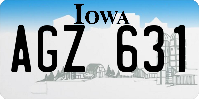 IA license plate AGZ631
