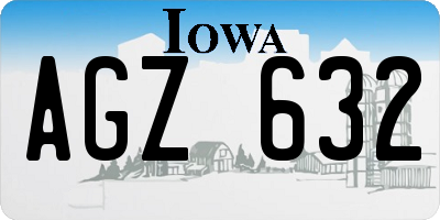 IA license plate AGZ632