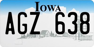 IA license plate AGZ638
