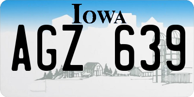IA license plate AGZ639
