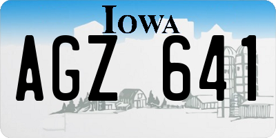 IA license plate AGZ641